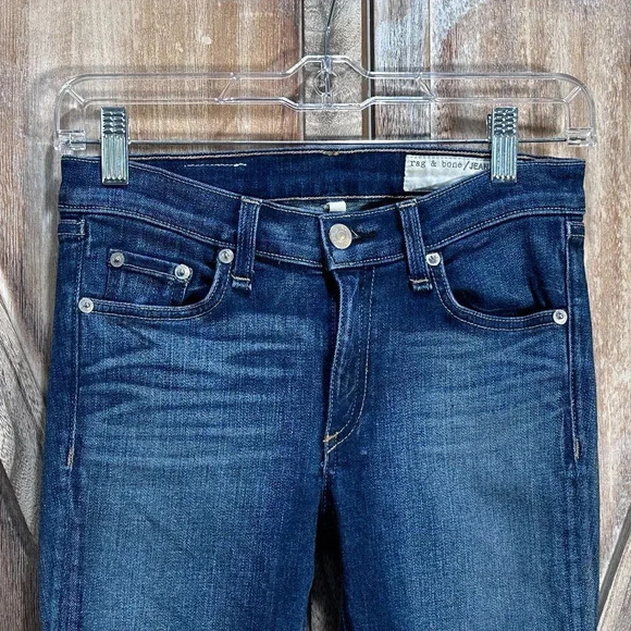 Rag & Bone Raw Hem Skinny Jeans in Preston - Picture 5 of 9